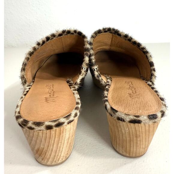 Madewell The Ruby Clog in Dotted Calf Hair Driftwood Grey Multi Women's Size 7 - Picture 7 of 12